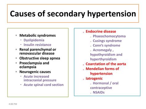 secondary hypertension can be caused by quizlet